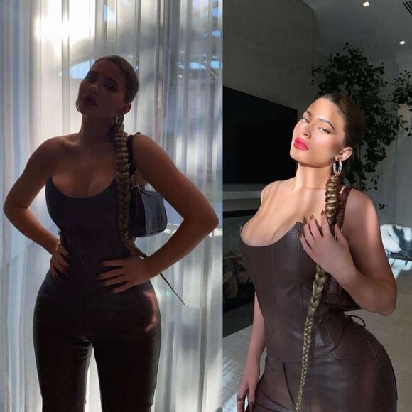 Miaou | NWT Brown Vegan Leather Set Junior Pant Leia Corset L - Picture 3 of 14